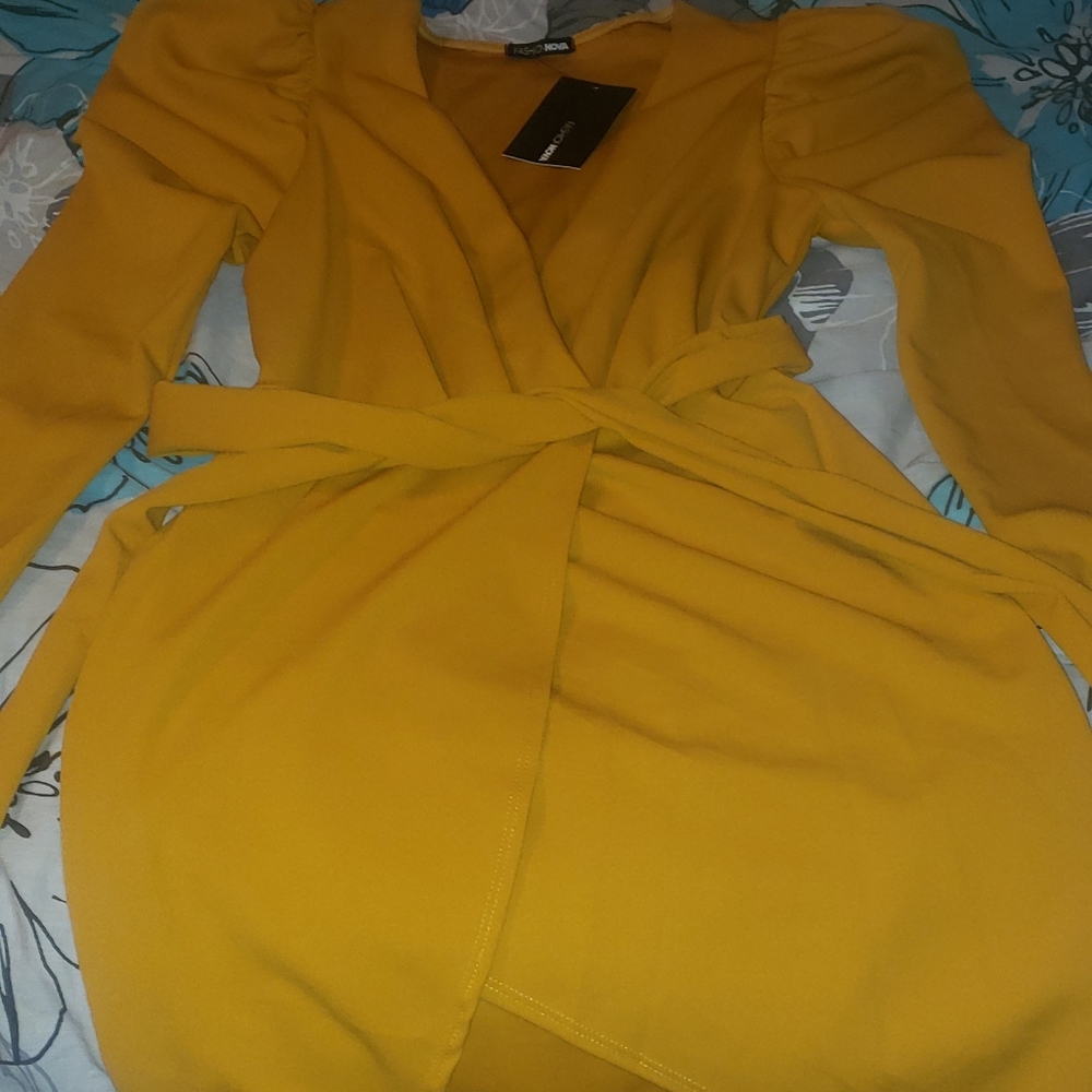 Puffy long sleeve cocktail/party dress